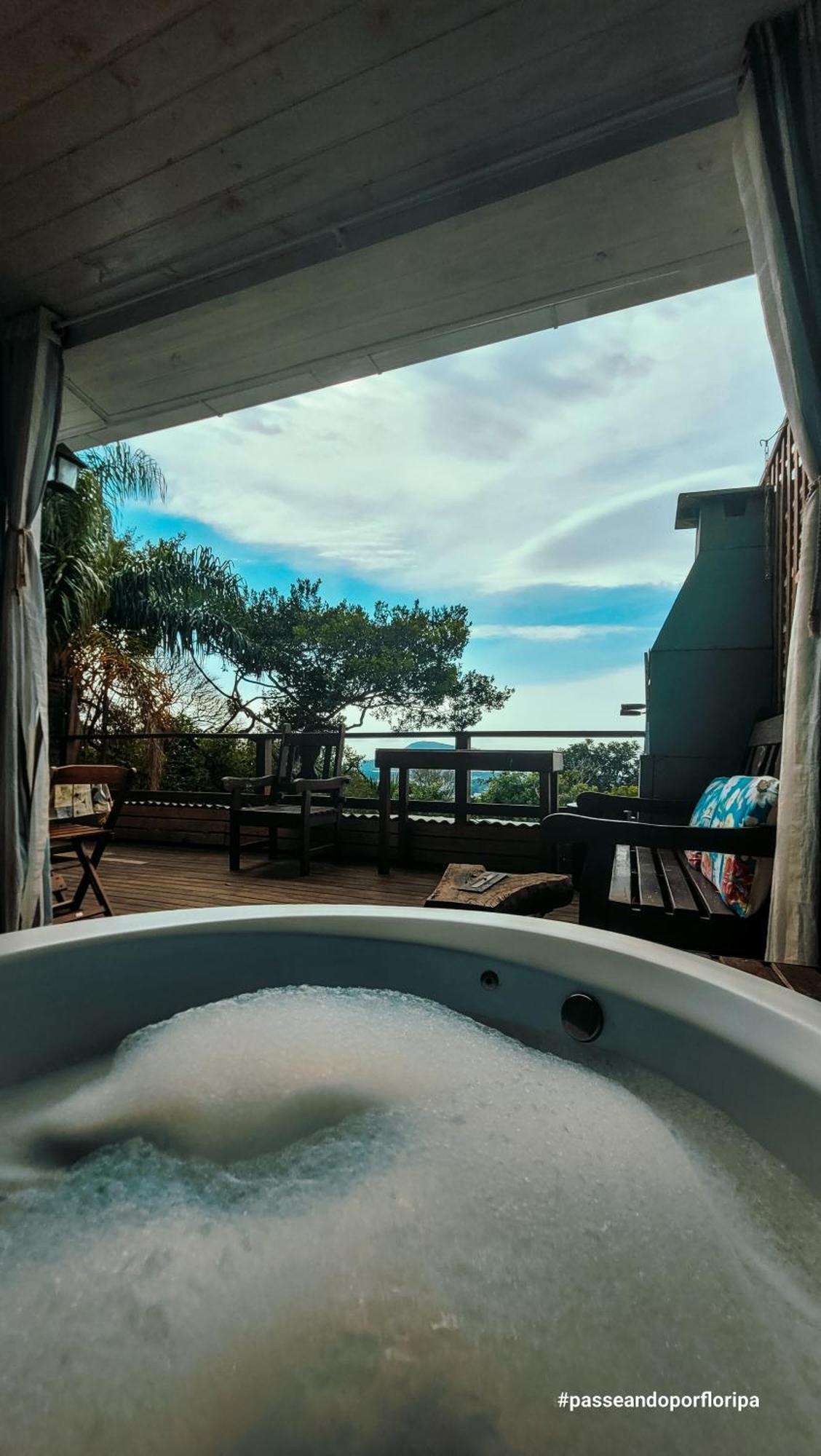 kitnet com hidromassagem com vista para o mar Florianopolis Exterior foto