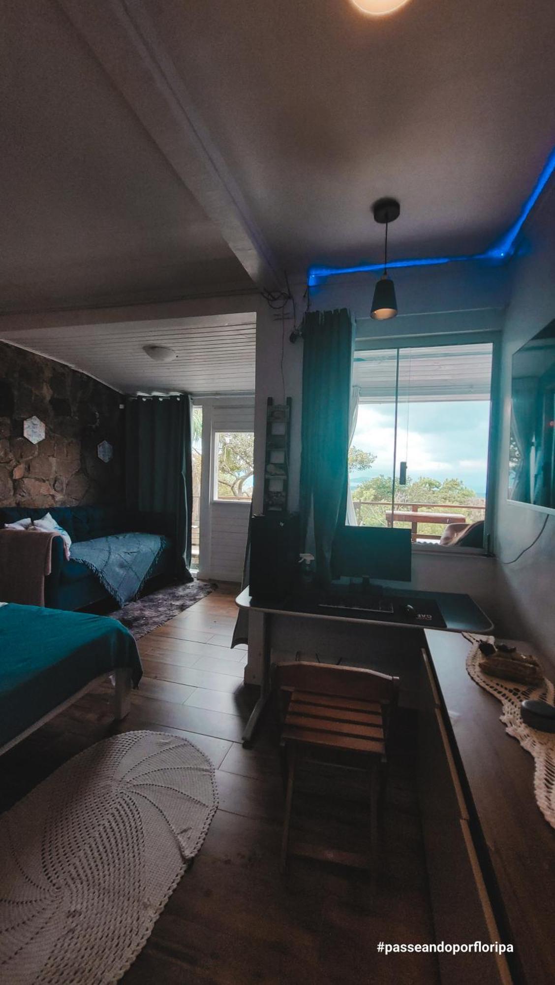 kitnet com hidromassagem com vista para o mar Florianopolis Exterior foto
